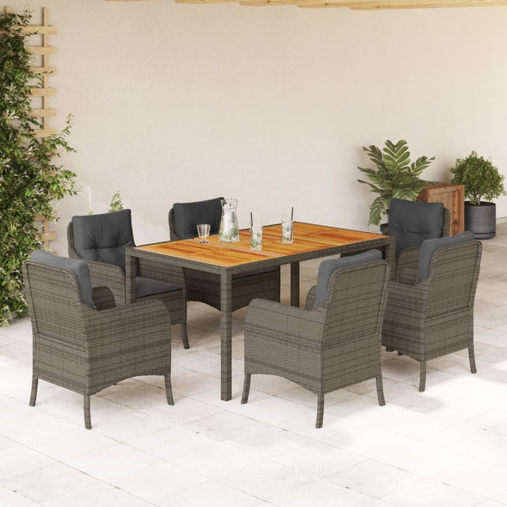 Set Mobilier De Grădină Cu Perne, 5 Piese, , Poliratan