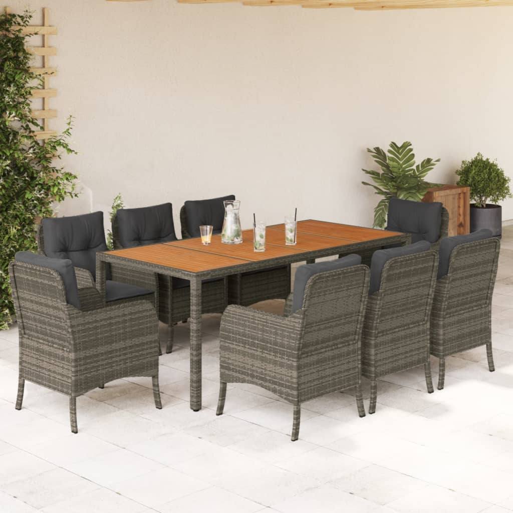 Set Mobilier De Grădină Cu Perne, 5 Piese, , Poliratan