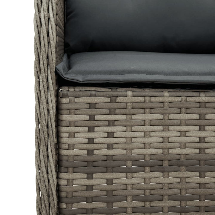 Set Mobilier Grădină Cu Perne, 9 Piese, , Poliratan