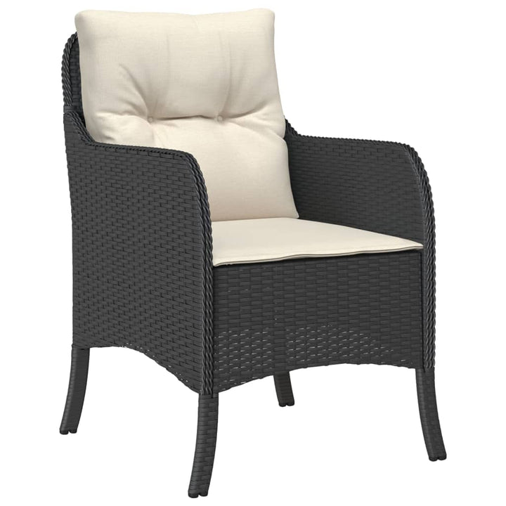 Set Mobilier De Grădină Cu Perne, 7 Piese, Negru, Poliratan