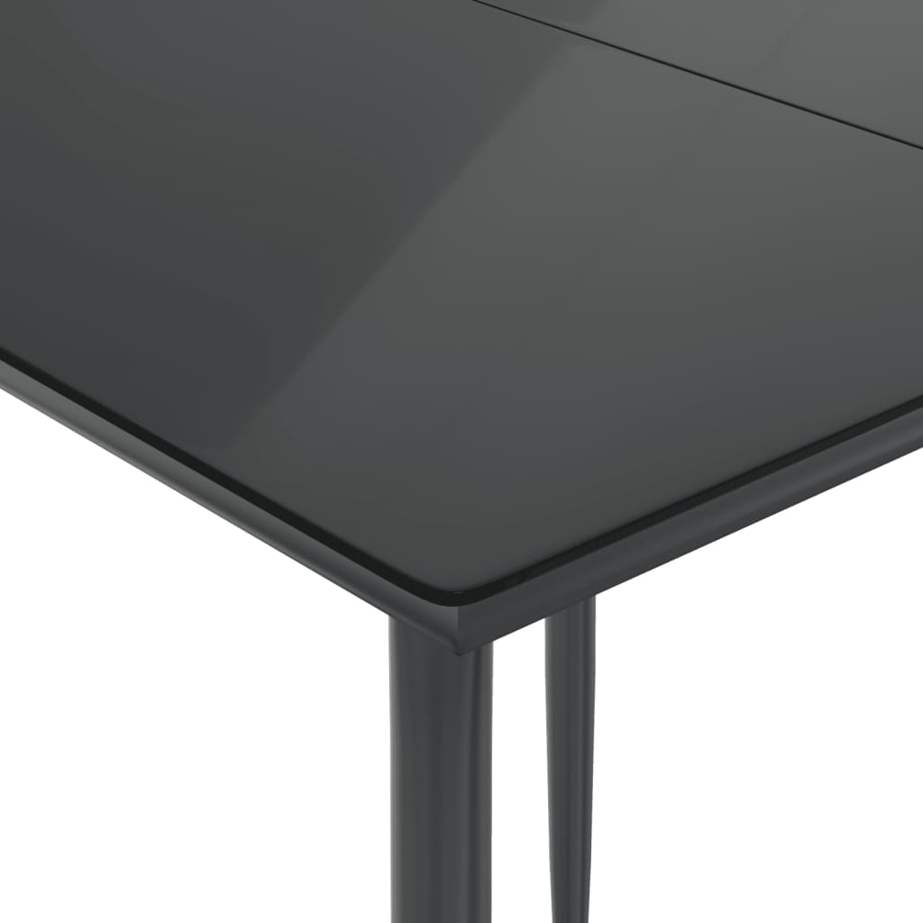 Set Mobilier De Grădină Cu Perne, 3 Piese, Negru, Poliratan
