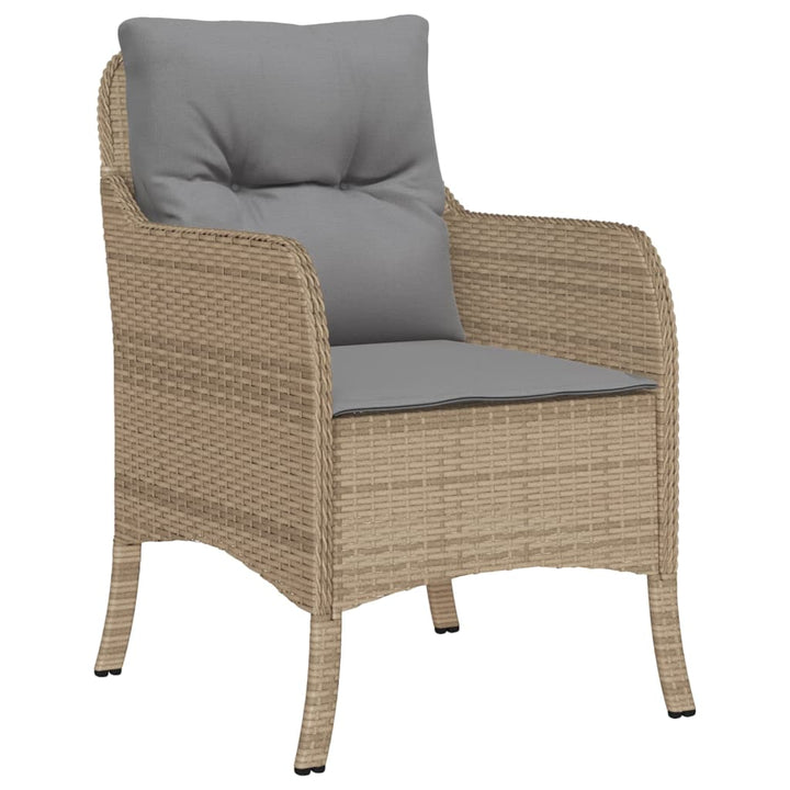 Set Mobilier De Grădină Cu Perne, 3 Piese, Bej, Poliratan