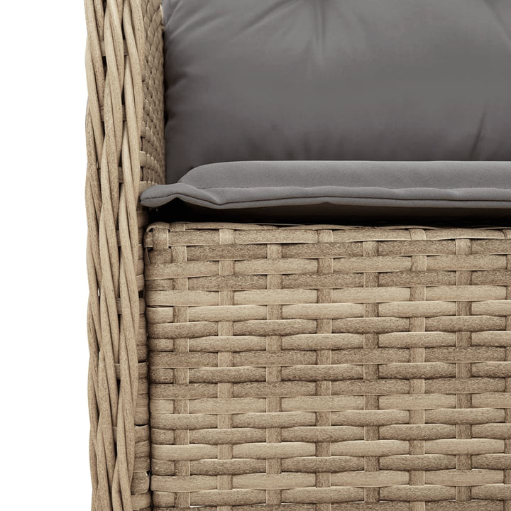 Set Mobilier De Grădină Cu Perne, 3 Piese, Bej, Poliratan