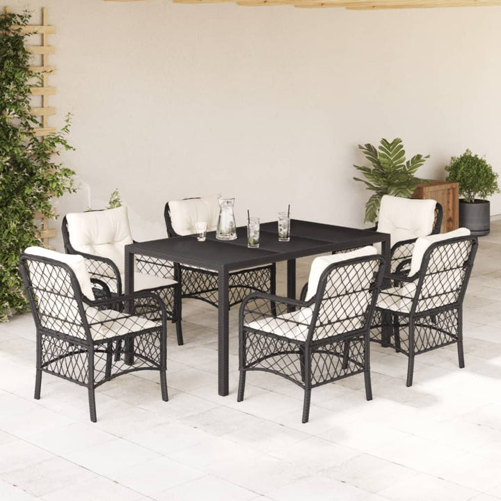 Set Mobilier De Grădină Cu Perne, 5 Piese, , Poliratan