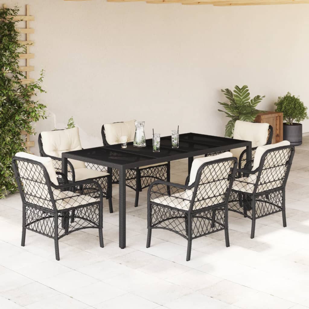 Set Mobilier De Grădină Cu Perne, 5 Piese, , Poliratan