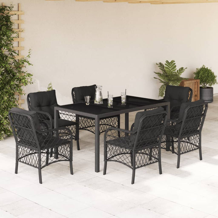 Set Mobilier De Grădină Cu Perne, 5 Piese, , Poliratan