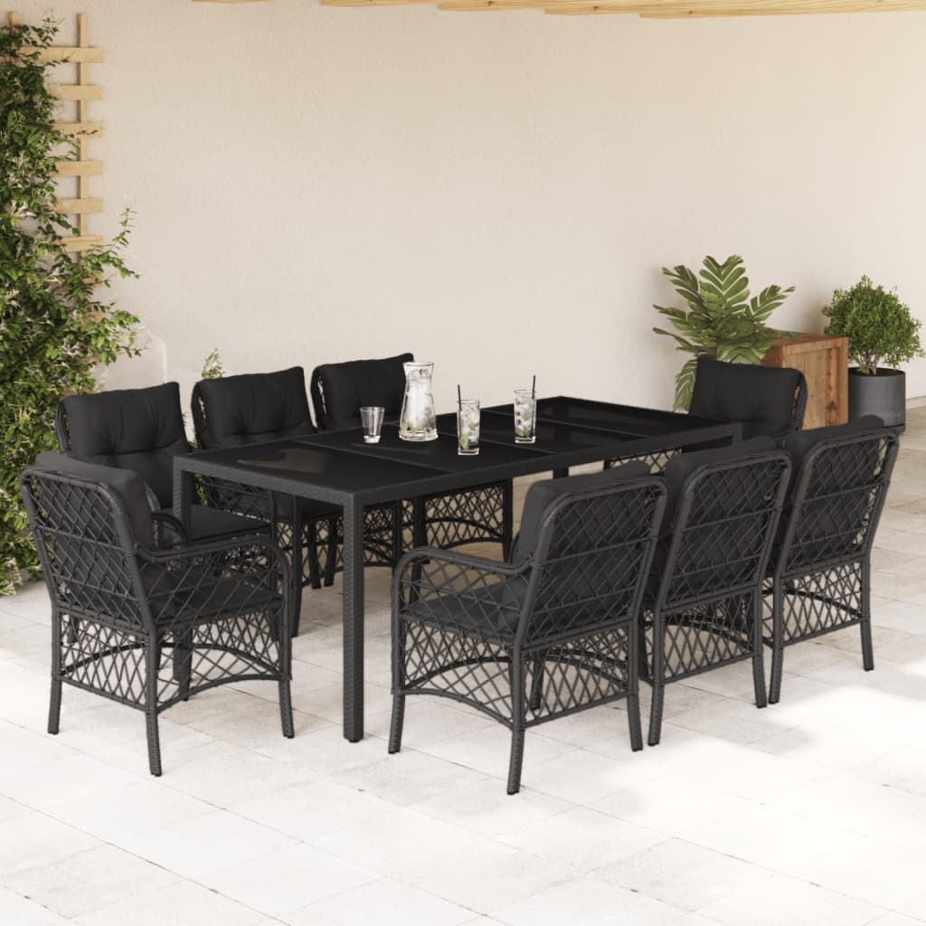 Set Mobilier De Grădină Cu Perne, 5 Piese, , Poliratan