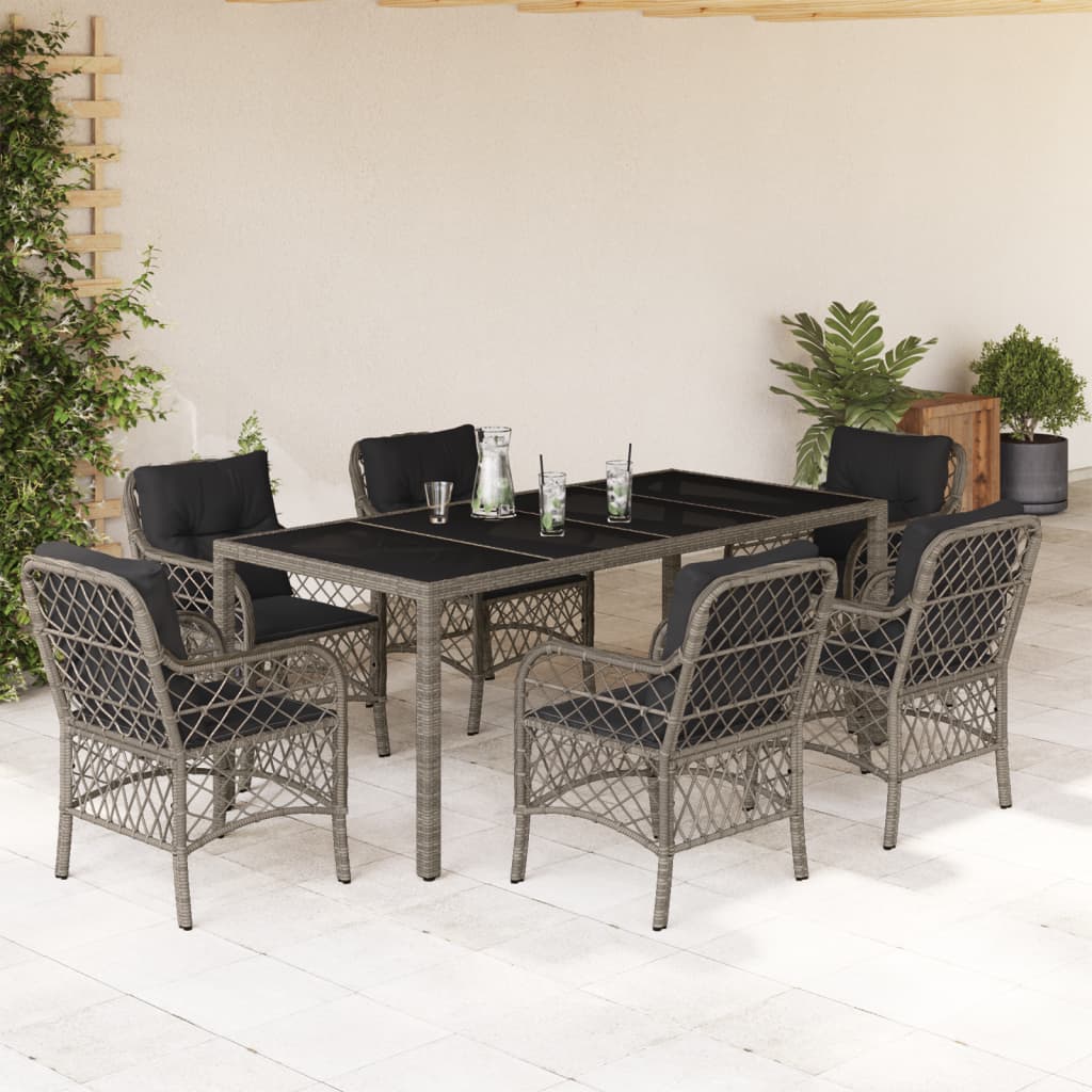 Set Mobilier De Grădină Cu Perne, 5 Piese, , Poliratan