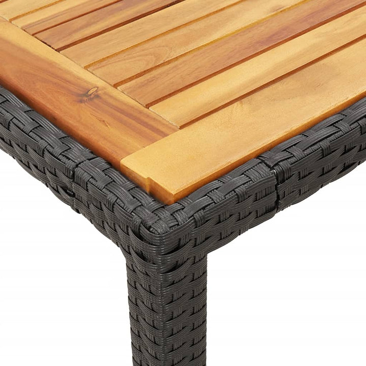 Set Bistro Cu Perne, 3 Piese, Negru, Poliratan