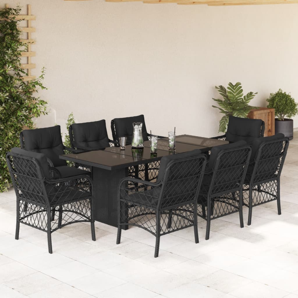 Set Mobilier Pentru Grădină, 7 Piese, Cu Perne, Bej, Poliratan