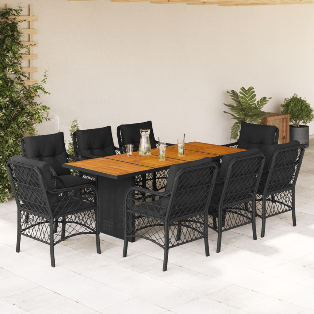 Set Mobilier Pentru Grădină, 7 Piese, Cu Perne, Bej, Poliratan