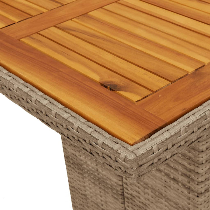 Set Mobilier Pentru Grădină, 7 Piese, Cu Perne, Bej, Poliratan
