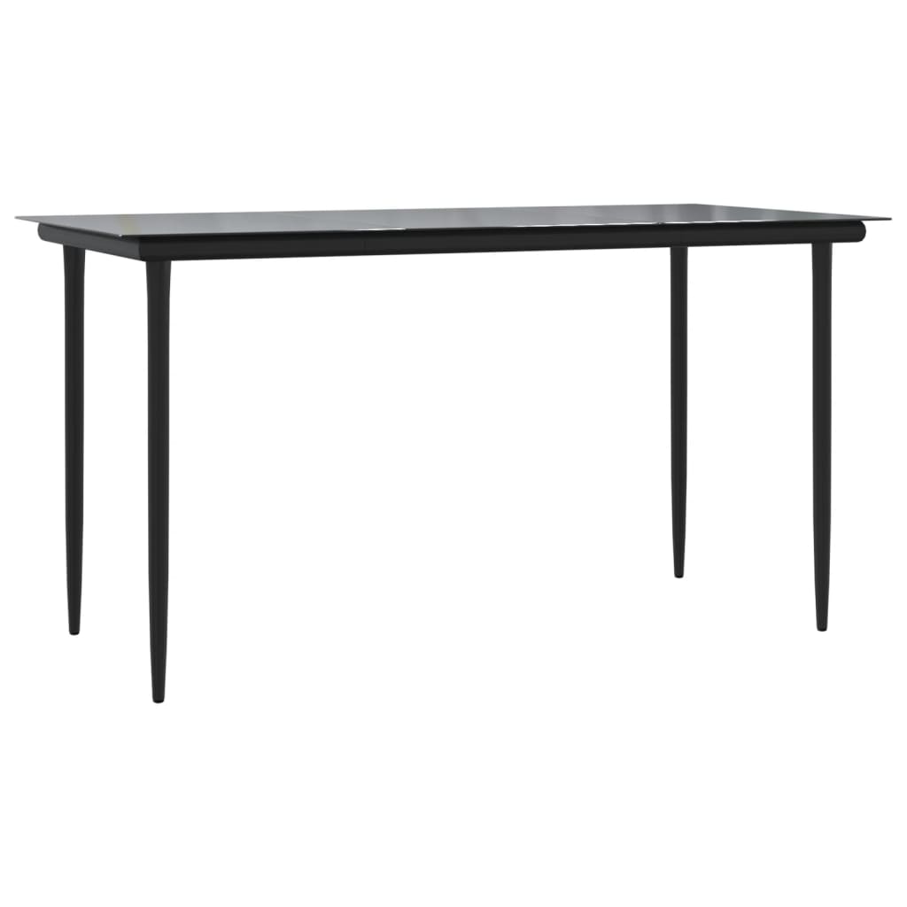 Set Mobilier De Grădină Cu Perne, 5 Piese, Negru, Poliratan