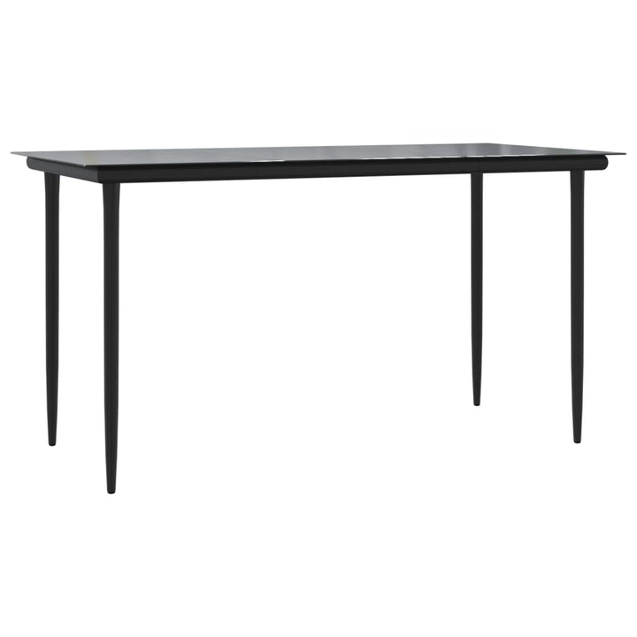 Set Mobilier De Grădină Cu Perne, 5 Piese, Negru, Poliratan