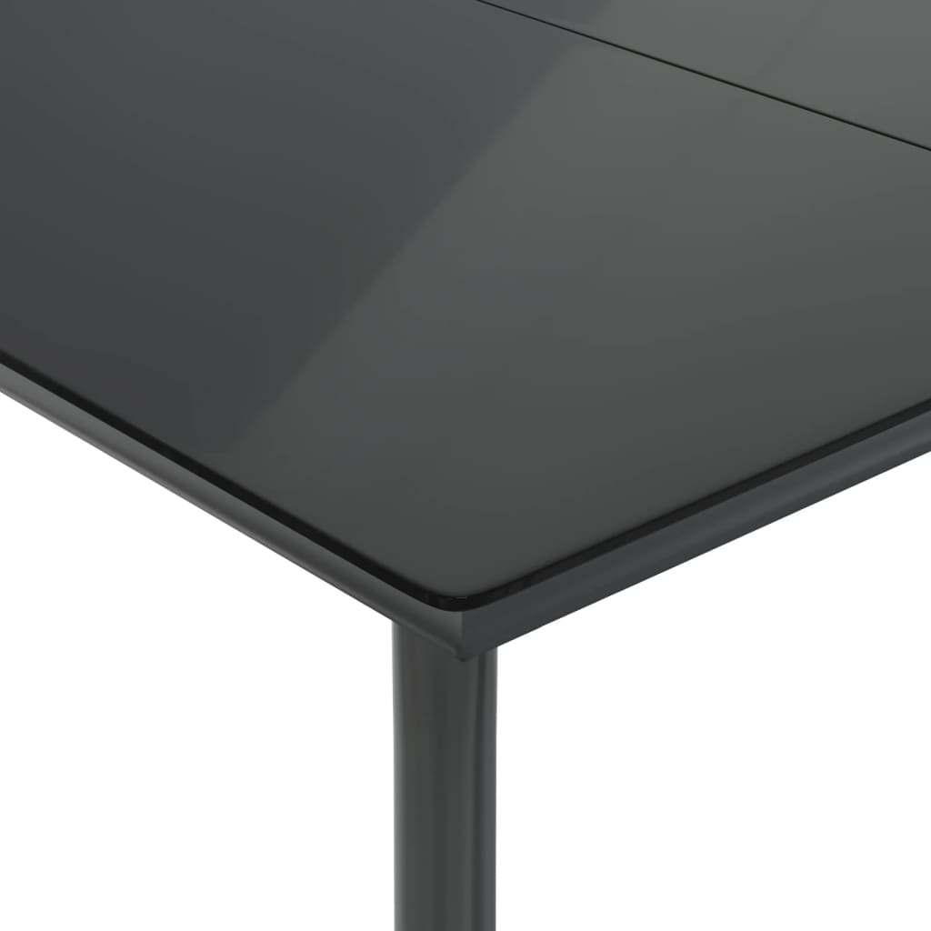 Set Mobilier De Grădină Cu Perne, 5 Piese, Negru, Poliratan