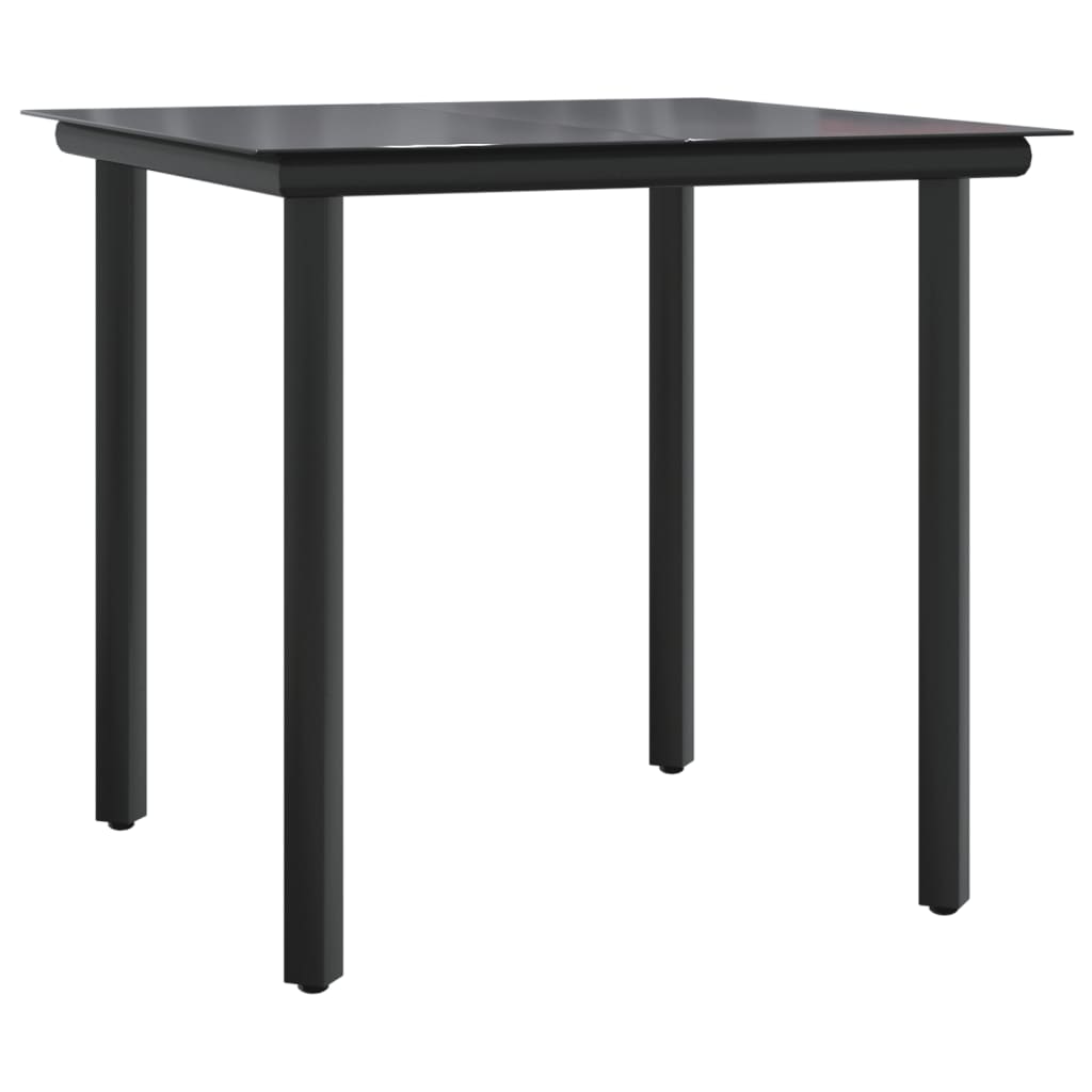 Set Bistro Cu Perne, 3 Piese, Negru, Poliratan