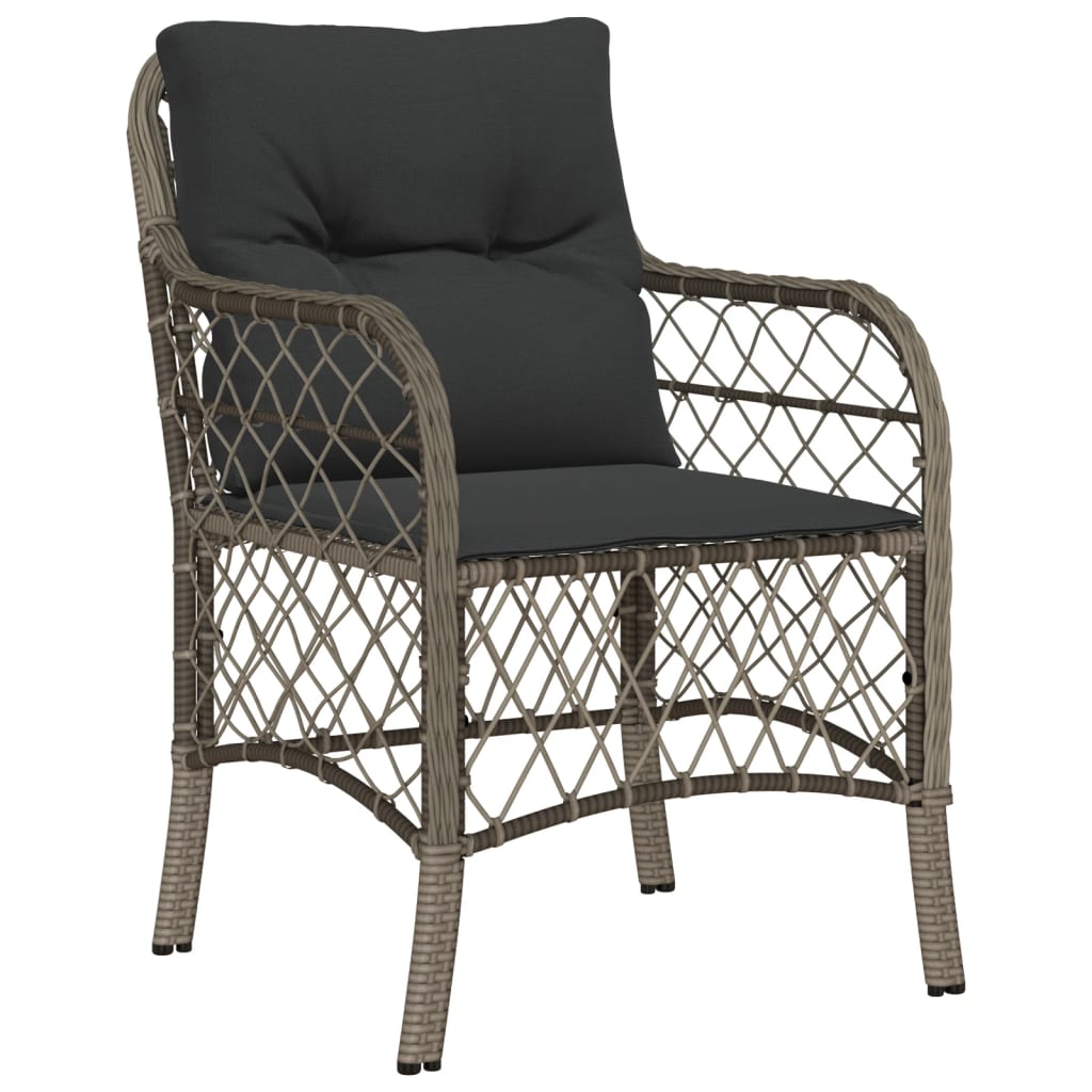 Set Mobilier De Grădină Cu Perne, 5 Piese, Gri, Poliratan
