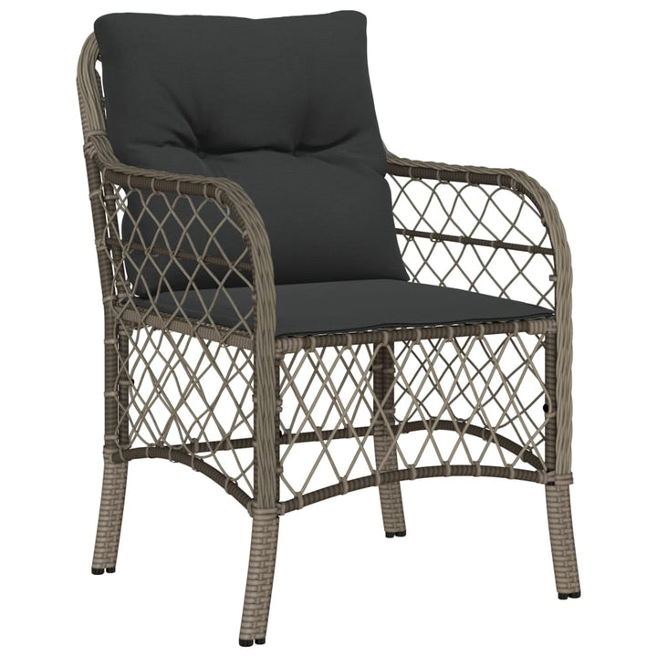 Set Mobilier De Grădină Cu Perne, 5 Piese, Gri, Poliratan
