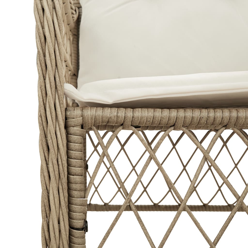 Set Mobilier De Grădină Cu Perne, 5 Piese, Bej, Poliratan