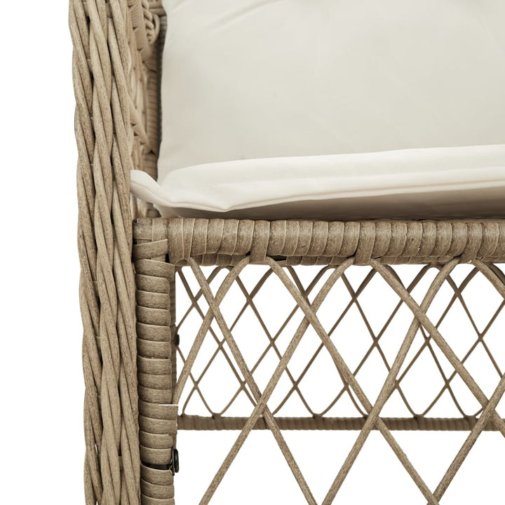 Set Mobilier De Grădină Cu Perne, 5 Piese, Bej, Poliratan