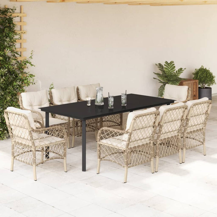 Set Mobilier De Grădină Cu Perne, 5 Piese, Bej, Poliratan
