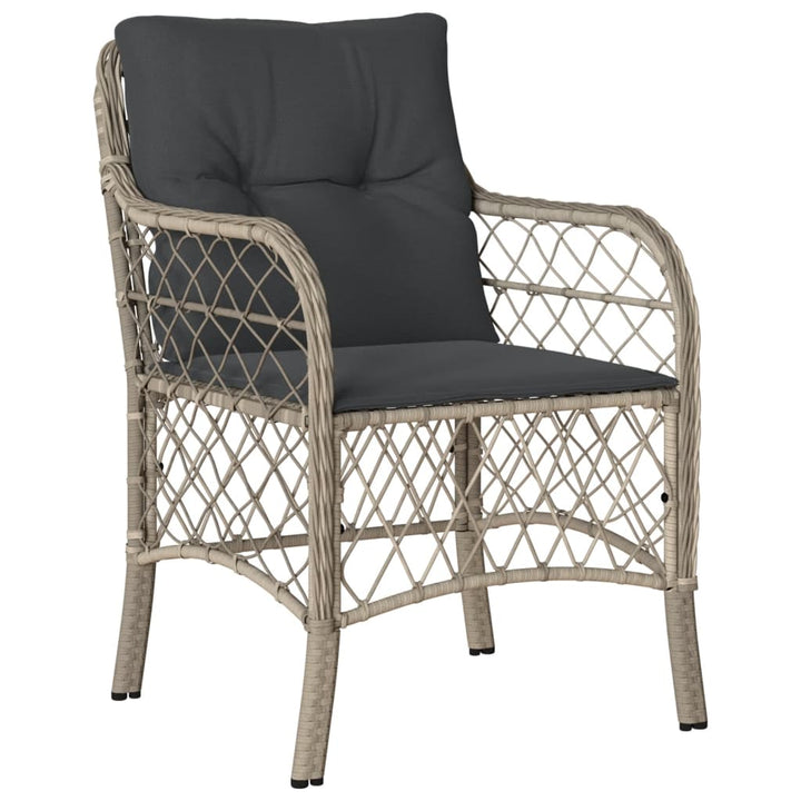 Set Mobilier De Grădină Cu Perne, 5 Piese Gri Deschis Poliratan
