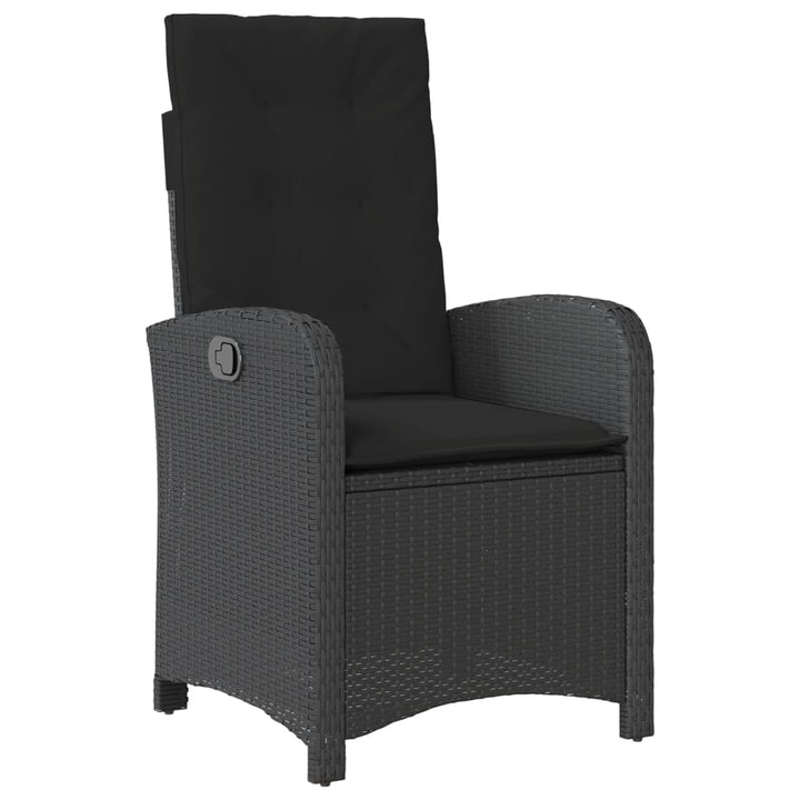 Set Mobilier De Grădină Cu Perne, 9 Piese, , Poliratan Negru