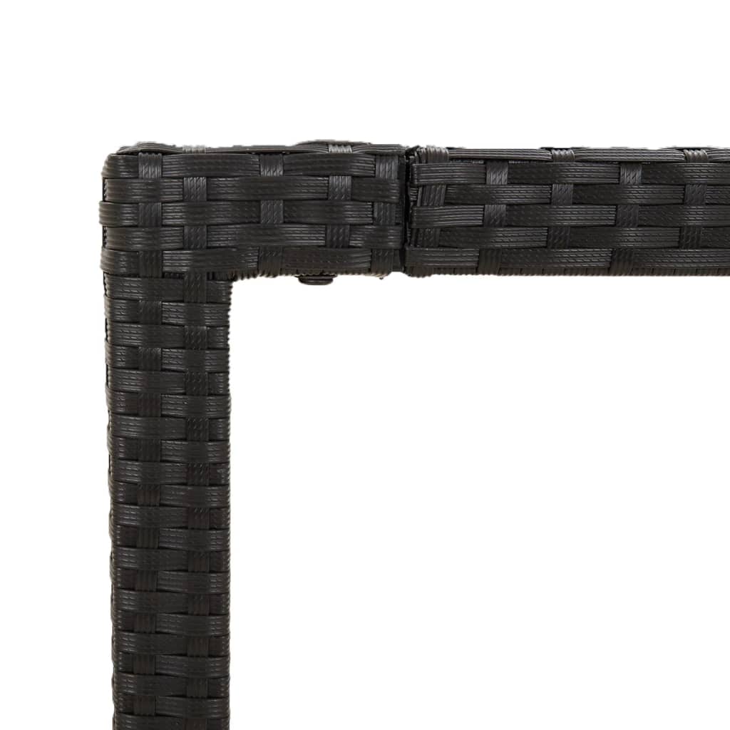 Set Mobilier De Grădină Cu Perne, 9 Piese, , Poliratan Negru