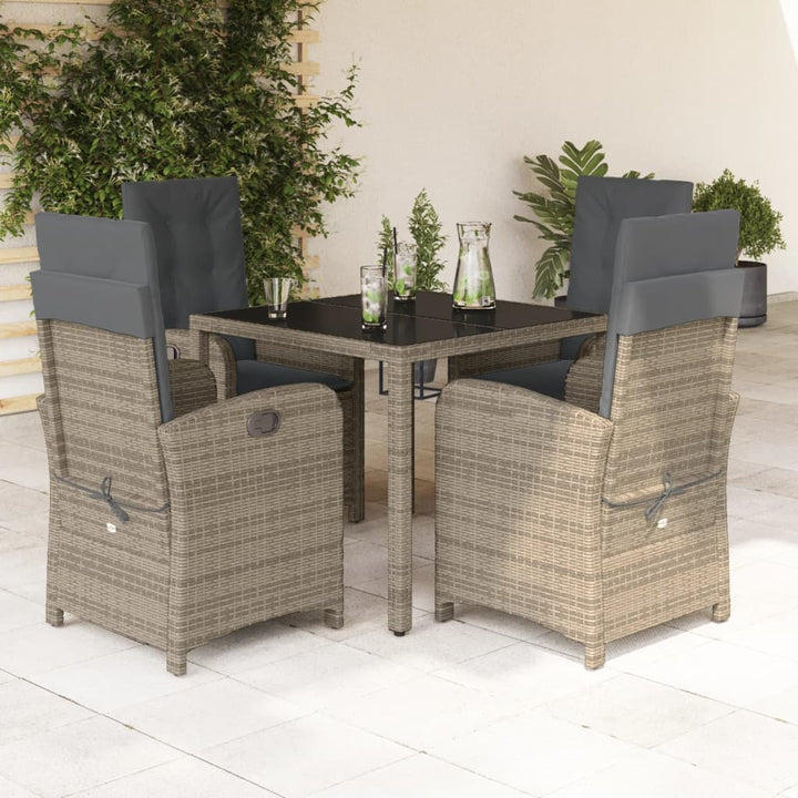 Set Mobilier De Grădină Cu Perne, 3 Piese, , Poliratan Gri