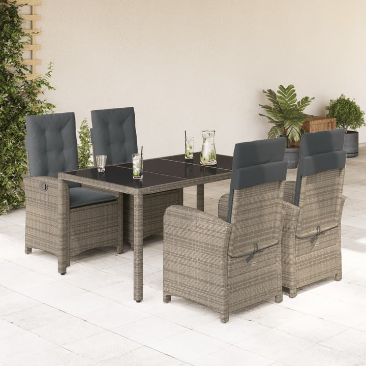 Set Mobilier De Grădină Cu Perne, 3 Piese, , Poliratan Gri