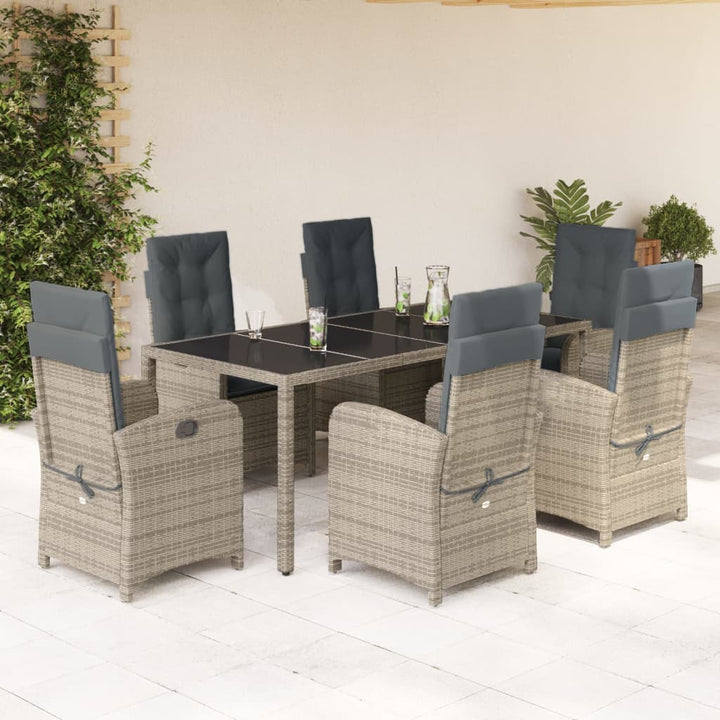 Set Mobilier De Grădină Cu Perne, 3 Piese, , Poliratan Gri