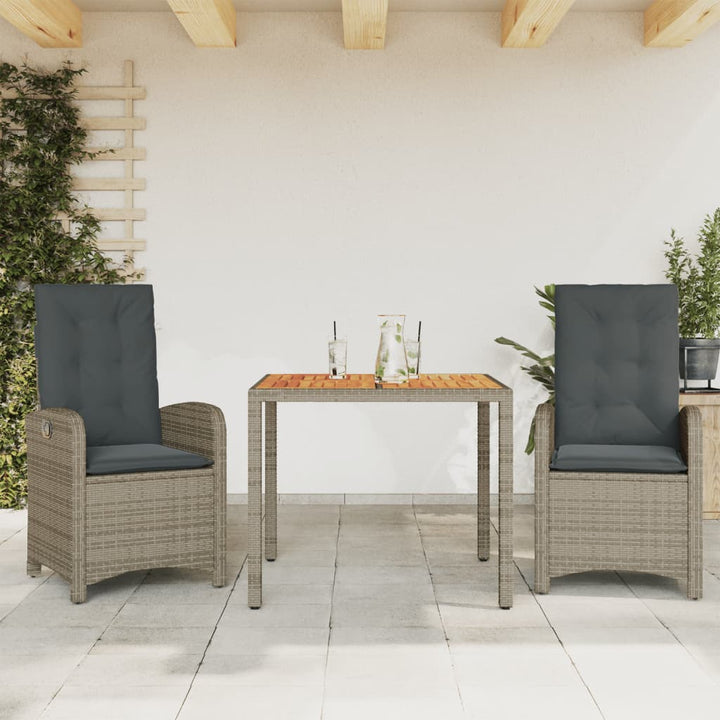 Set Mobilier De Grădină Cu Perne, 7 Piese, , Poliratan Gri