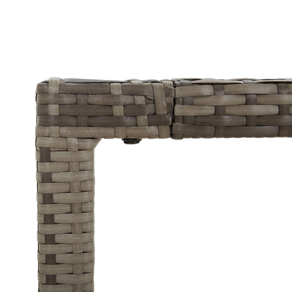 Set Mobilier De Grădină Cu Perne, 7 Piese, , Poliratan Gri