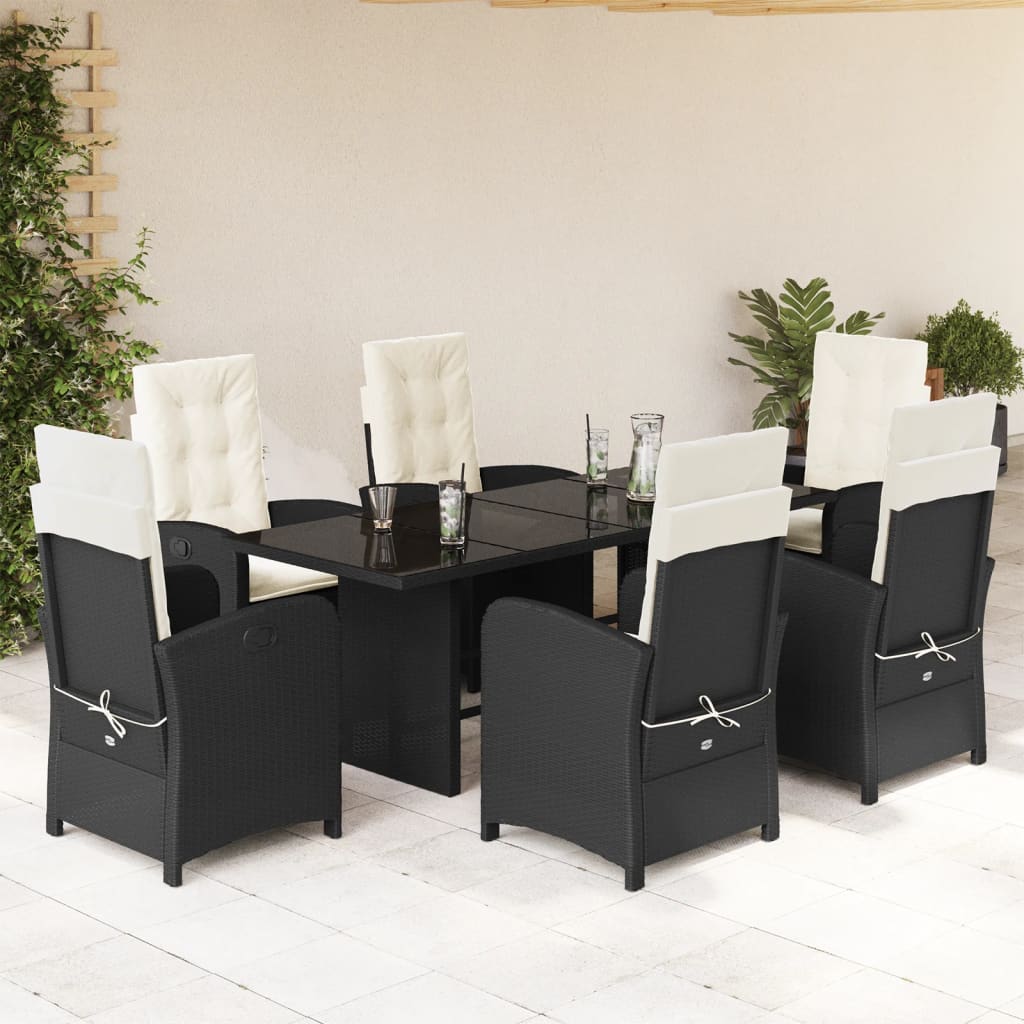 Set Mobilier De Grădină Cu Perne, 9 Piese, , Poliratan