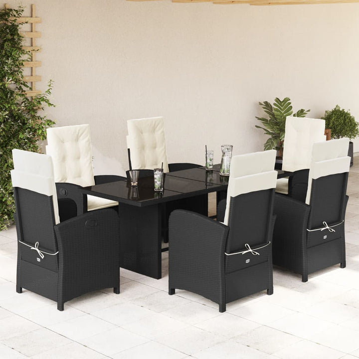 Set Mobilier De Grădină Cu Perne, 9 Piese, , Poliratan