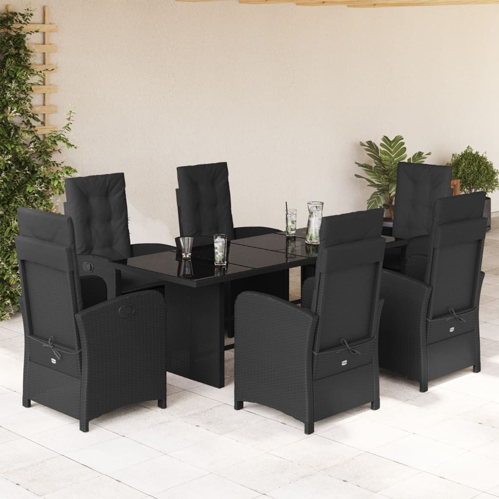 Set Mobilier De Grădină Cu Perne, 9 Piese, , Poliratan