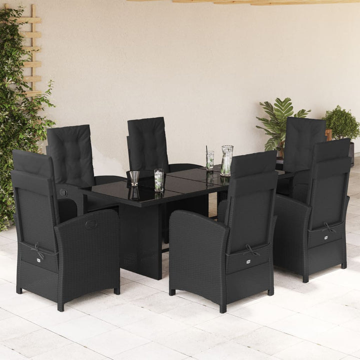 Set Mobilier De Grădină Cu Perne, 9 Piese, , Poliratan