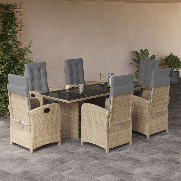 Set Mobilier De Grădină Cu Perne, 9 Piese, , Poliratan