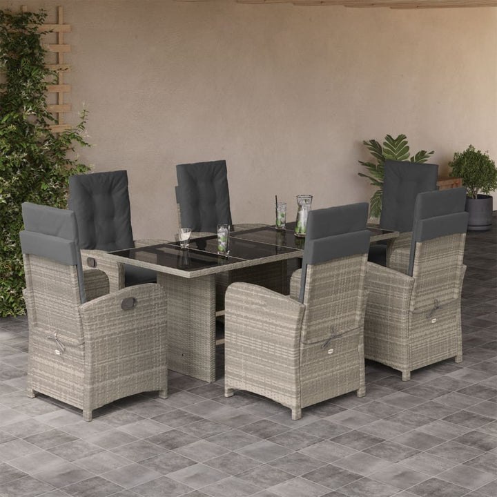 Set Mobilier De Grădină Cu Perne, 9 Piese, , Poliratan