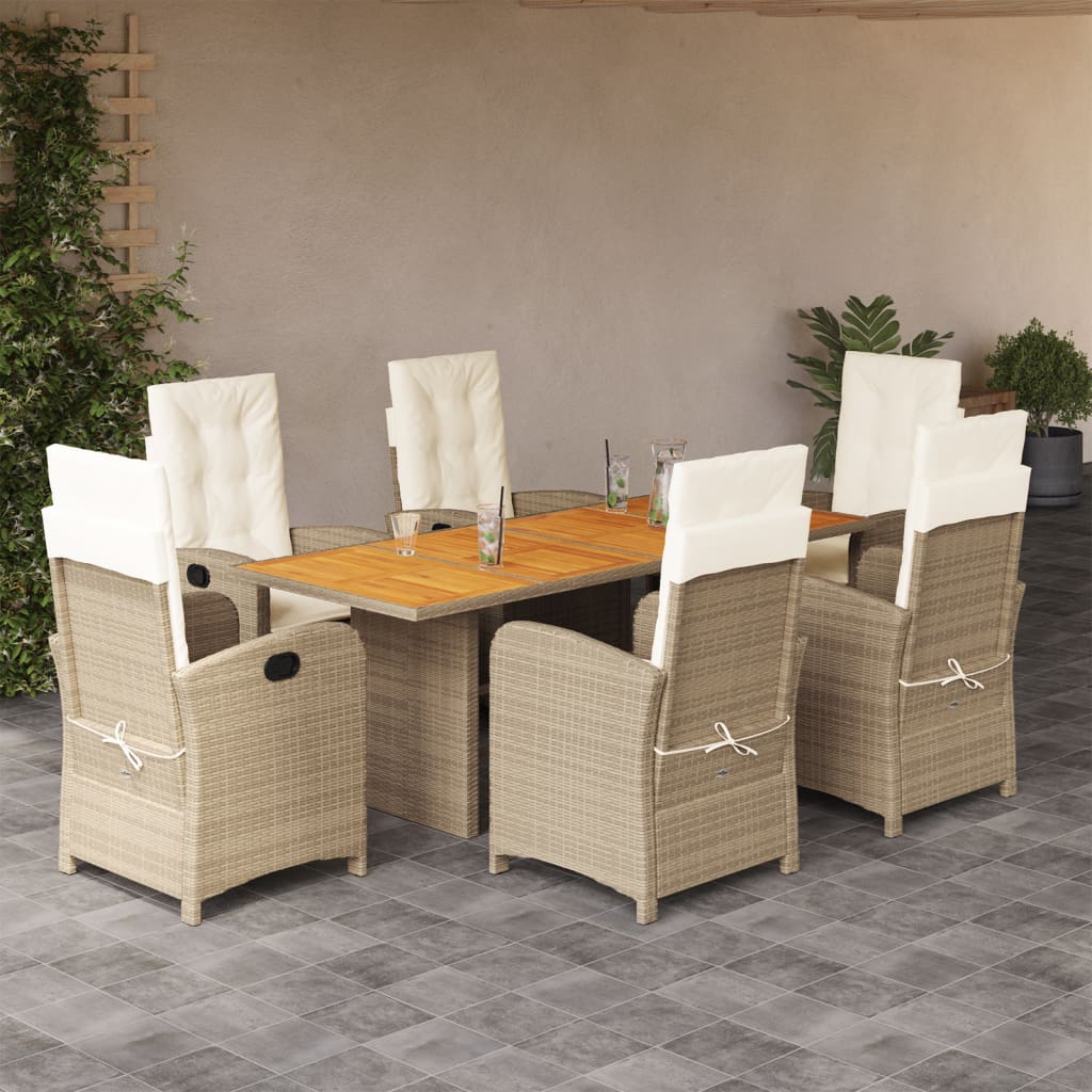Set Mobilier De Grădină Cu Perne, 9 Piese, Negru, Poliratan