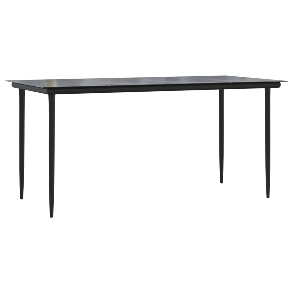 Set Mobilier De Grădină Cu Perne, 7 Piese, Negru, Poliratan