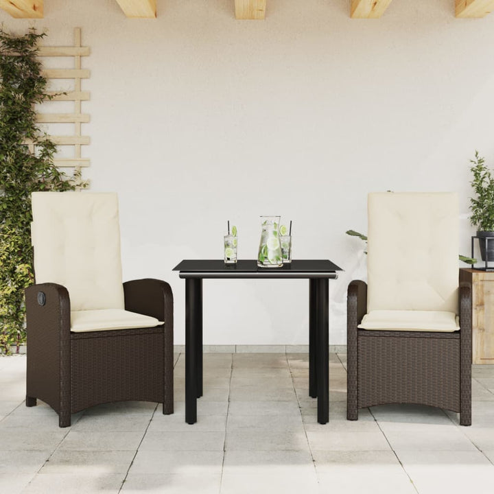 Set Mobilier De Grădină, 5 Piese, Cu Perne, Maro, Poliratan
