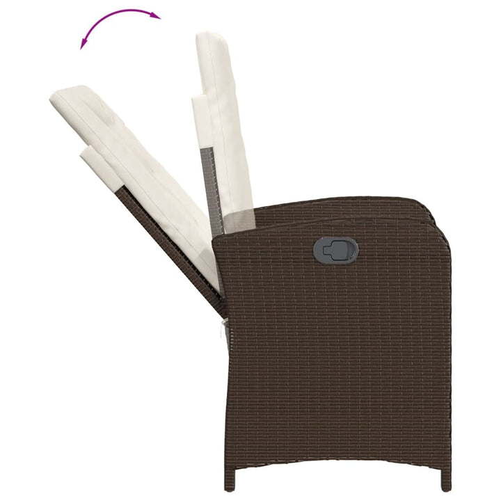 Set Mobilier De Grădină, 5 Piese, Cu Perne, Maro, Poliratan