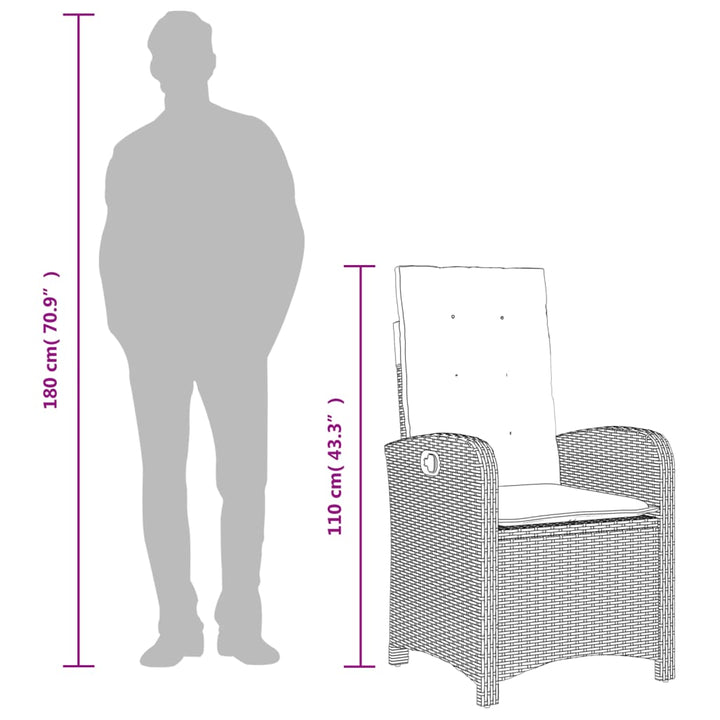 Set Mobilier De Grădină, 5 Piese, Cu Perne, Maro, Poliratan