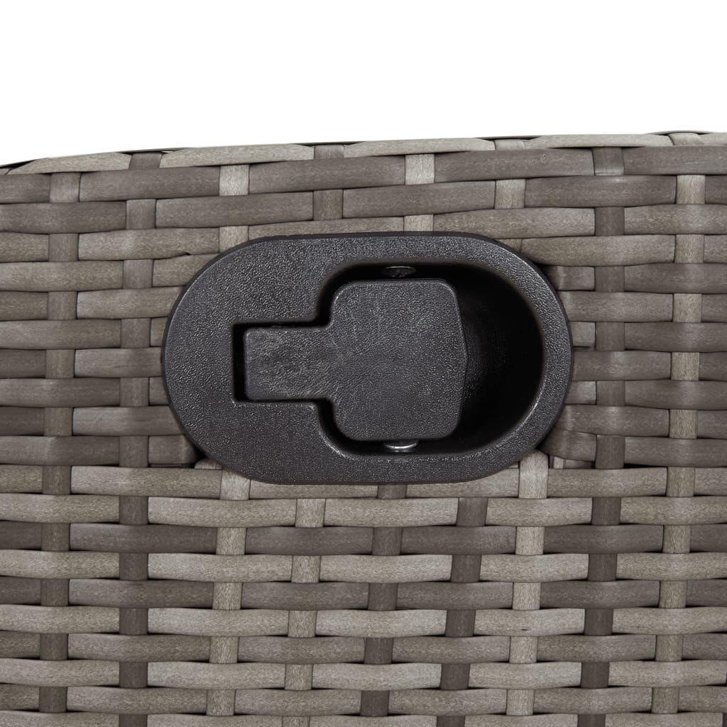 Set Mobilier Grădină Cu Perne, 9 Piese, Gri, Poliratan