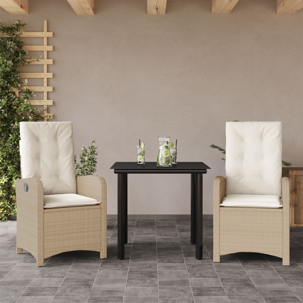 Set Mobilier De Grădină Cu Perne, 5 Piese, Bej, Poliratan