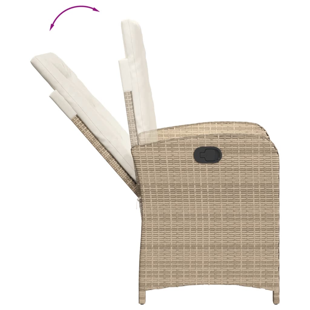Set Mobilier De Grădină Cu Perne, 5 Piese, Bej, Poliratan