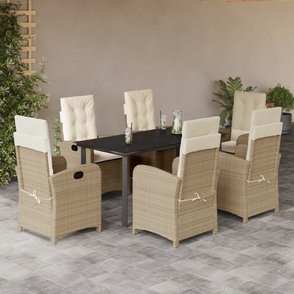 Set Mobilier De Grădină Cu Perne, 5 Piese, Bej, Poliratan