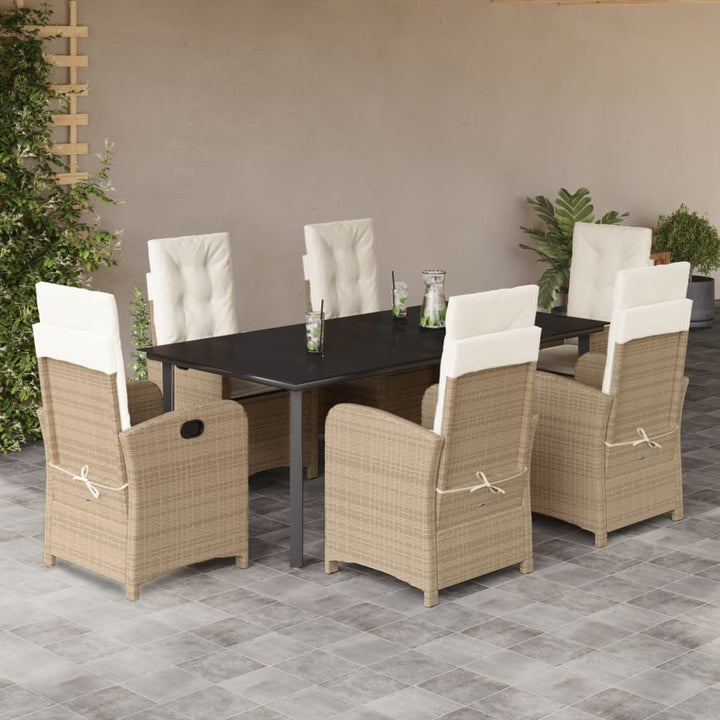 Set Mobilier De Grădină Cu Perne, 5 Piese, Bej, Poliratan