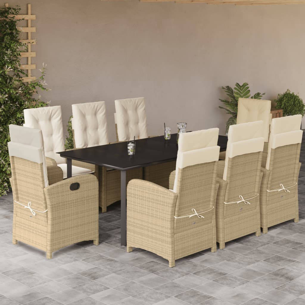 Set Mobilier De Grădină Cu Perne, 5 Piese, Bej, Poliratan